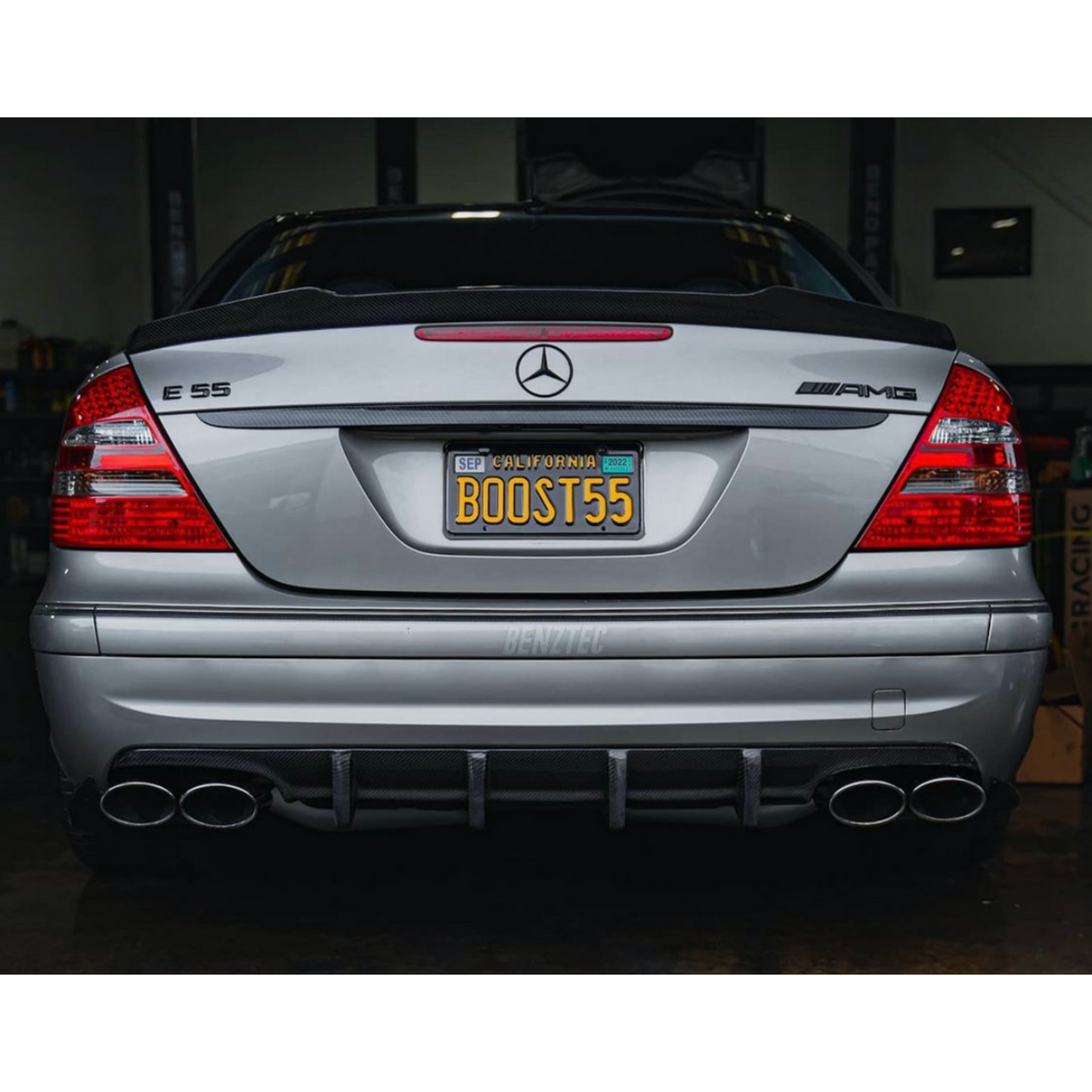 W211 E63 AMG CARBON FIBER 4 FIN DIFFUSER